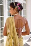 Kalista_Mauve Keisha Pre-draped Saree Set _at_Aza_Fashions