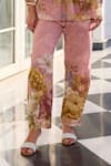 Kalista_Anaisha Floral Print Pink Top And Pant Set _Online_at_Aza_Fashions