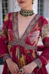 Buy_Kalista_Fuchsia Kiara Floral Print Anarkali Set 