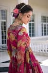 Shop_Kalista_Fuchsia Kiara Floral Print Anarkali Set 