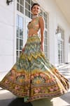 Buy_Kalista_Multi Color Pavika Floral Embroidered Lehenga Set _Online_at_Aza_Fashions