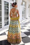 Shop_Kalista_Multi Color Pavika Floral Embroidered Lehenga Set _at_Aza_Fashions