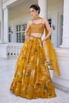 Buy_Kalista_Cyntia Golden Yellow Lehenga Set _at_Aza_Fashions