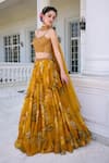 Buy_Kalista_Cyntia Golden Yellow Lehenga Set _Online_at_Aza_Fashions