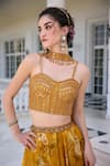 Shop_Kalista_Cyntia Golden Yellow Lehenga Set _Online_at_Aza_Fashions