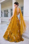 Shop_Kalista_Cyntia Golden Yellow Lehenga Set _at_Aza_Fashions