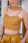 Kalista_Cyntia Golden Yellow Lehenga Set _at_Aza_Fashions