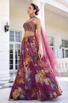 Kalista_Cynthia Tyrian Purple Lehenga Set _at_Aza_Fashions