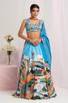 House Of Akshata_Multi Color Georgette, Tissue Sequins, Embroidery Lehenga Set _Online_at_Aza_Fashions