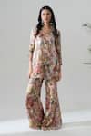 Buy_House of Akshata_Multi Color Printed Kurta And Sharara Set _at_Aza_Fashions
