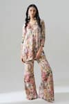 House of Akshata_Multi Color Printed Kurta And Sharara Set _Online_at_Aza_Fashions