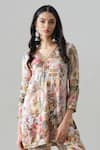 Shop_House of Akshata_Multi Color Printed Kurta And Sharara Set _Online_at_Aza_Fashions