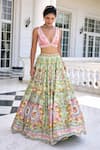 Buy_Kalista_Green Sofia Fusion Lehenga Set 