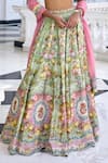 Shop_Kalista_Green Sofia Fusion Lehenga Set 