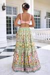 Kalista_Green Sofia Fusion Lehenga Set _Online_at_Aza_Fashions