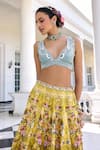 Kalista_Sofia Yellow Lehenga Set _at_Aza_Fashions