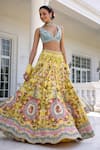 Buy_Kalista_Sofia Yellow Lehenga Set _at_Aza_Fashions