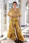 Buy_Kalista_Amaira Beige Floral Print Sharara Set _at_Aza_Fashions