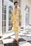Buy_Kalista_Ivory Chanderi Faiza Floral Printed Kurta Set _at_Aza_Fashions