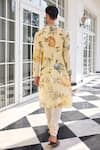 Shop_Kalista_Ivory Chanderi Faiza Floral Printed Kurta Set _at_Aza_Fashions
