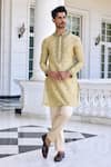 Buy_Kalista_Mint Farmaan Embroidered Kurta Set _at_Aza_Fashions