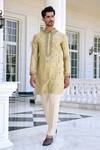 Kalista_Mint Farmaan Embroidered Kurta Set _at_Aza_Fashions