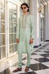 Buy_Kalista_Esfhan Embroidered Mint Kurta Set _Online_at_Aza_Fashions