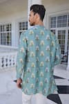 Buy_Kalista_Yasir Printed Aqua Kurta Set With Ivory Pants 