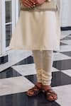 Shop_Kalista_Ivory Nazeer Embroidered Nehru Jacket Set _Online_at_Aza_Fashions