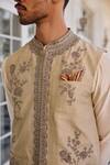 Buy_Kalista_Ivory Nazeer Embroidered Nehru Jacket Set 