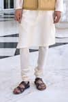 Buy_Kalista_Nazeer Ivory And Golden Beige Kurta Set _Online_at_Aza_Fashions