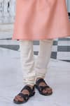 Kalista_Zunaid Salmon Pink Nehru Jacket Set _Online_at_Aza_Fashions
