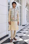 Buy_Kalista_Ivory Kairav Floral Embroidered Kurta Set _Online_at_Aza_Fashions
