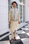 Shop_Kalista_Ivory Kairav Floral Embroidered Kurta Set _Online_at_Aza_Fashions