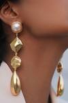 Buy_Bblingg_Gold Plated Pearls Embellished Dangler Earrings _Online_at_Aza_Fashions