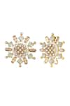 Bblingg_Gold Plated Crystals, Smocking Rubaina Kundan Stud Earrings 