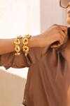 Shop_Bblingg_Gold Plated Pebble Textured Bracelet _Online_at_Aza_Fashions