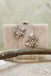 Buy_Adwita Bags & Jewels_White Mother Of Pearl Rhea Embellished Clutch _at_Aza_Fashions