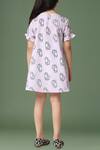 Shop_Samyukta Singhania_Pink Cotton Printed Dress _at_Aza_Fashions