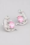 MODARTA_Diamond Studded Tiger Design Earrings _Online_at_Aza_Fashions