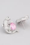 Shop_MODARTA_Diamond Studded Tiger Design Earrings _at_Aza_Fashions