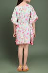 Shop_Petite Pomme_Multi Color Cotton Pom-poms Kaftan Dress _at_Aza_Fashions