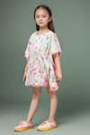 Petite Pomme_Multi Color Cotton Pom-poms Kaftan Dress _Online_at_Aza_Fashions
