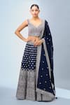 Buy Samyukta Singhania Navy Georgette Embroidery Blue Lehenga Set Online at Aza Fashions Buy_Samyukta Singhania_Navy Georgette Embroidery Blue Lehenga Set _Online_at_Aza_Fashions