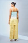 Shop_Samyukta Singhania_Yellow Geometric Print Kurta Set With Dupatta _at_Aza_Fashions