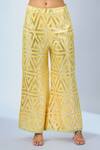 Samyukta Singhania_Yellow Geometric Print Kurta Set With Dupatta _at_Aza_Fashions