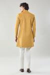 Shop_Arihant Rai Sinha_Yellow Swad Velvet Sherwani And White Pollo Pant _at_Aza_Fashions
