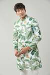 Arihant Rai Sinha Cream Floral Print Semi Indo Sherwani Set Online at Aza Fashions Arihant Rai Sinha_Cream Floral Print Semi Indo Sherwani Set _Online_at_Aza_Fashions