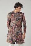 Shop_Arihant Rai Sinha_Multi Color Printed Sherwani And Polo Pant 