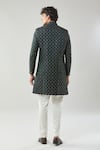 Shop_Arihant Rai Sinha_Green Woven Jacquard Sherwani And White Pant _at_Aza_Fashions